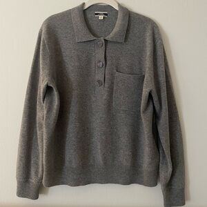 J Crew Women’s 100% Cashmere Polo Sweater NWOT
